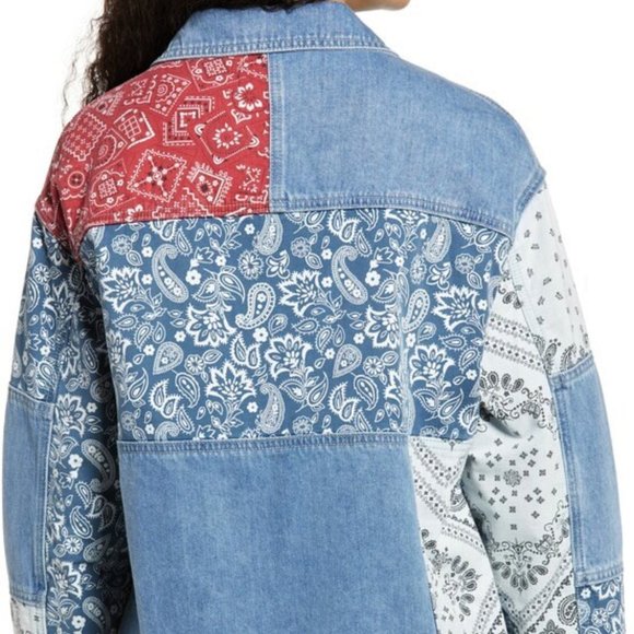 💥HOST PICK💥 ANTHROPOLOGIE VIGOSS PATCHWORK DENIM JACKET - Picture 2 of 15